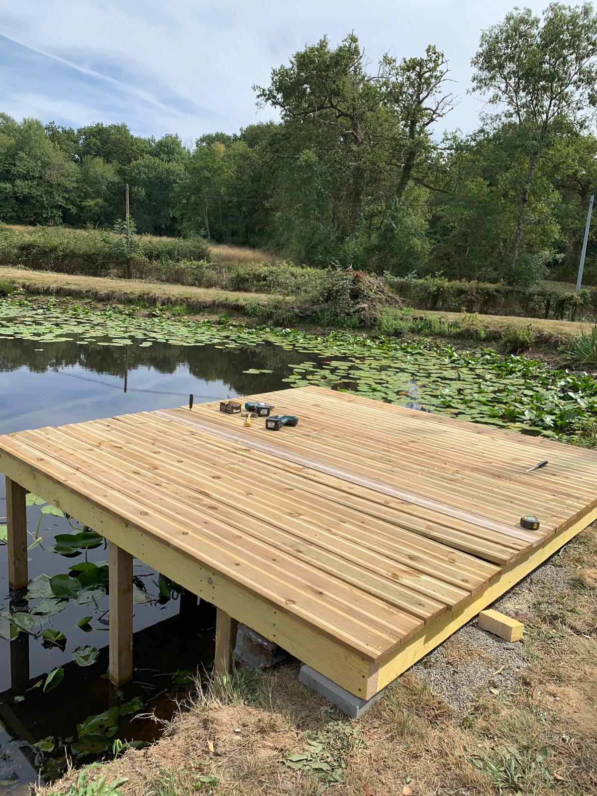 Lakeside decking platform