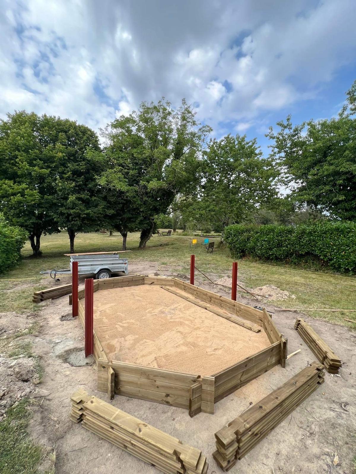 Timber pool surround groundwork
